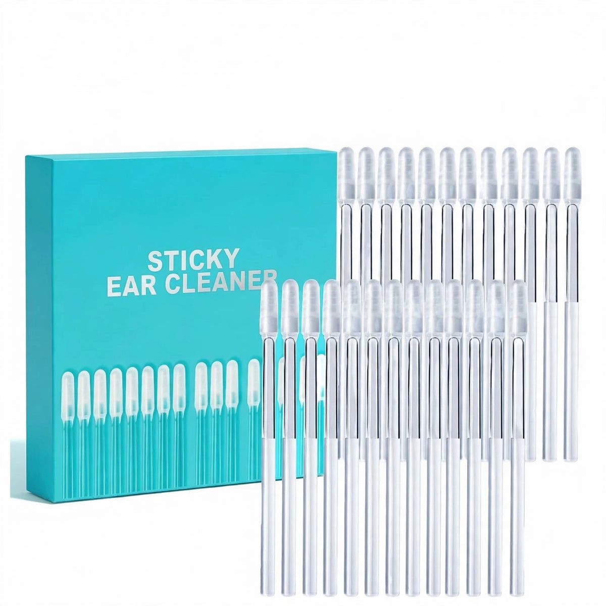 PureEar™ – أعواد تنظيف الأذن برأس لاصق | 24 قطعة