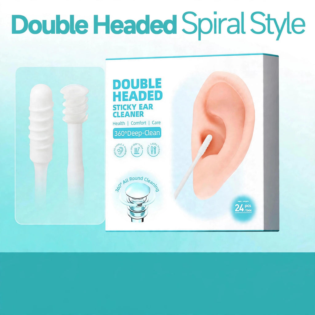 PureEar™ – أعواد تنظيف الأذن برأس لاصق | 24 قطعة
