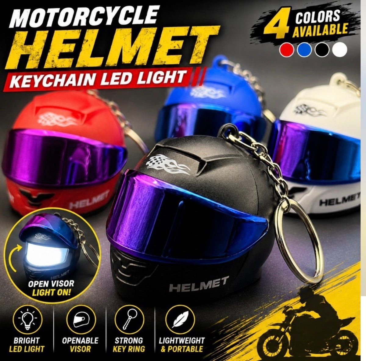 RONY HELMET LIGHT - بورتكليه خوذة دراجة بضوء أبيض